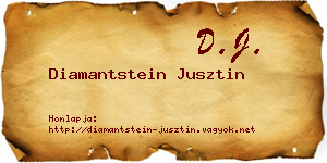 Diamantstein Jusztin névjegykártya